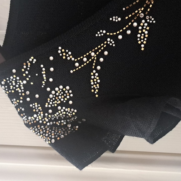 St. John Evening Little Black Dress Sequin Knit By Marie Gray Sz 2 Nwot - Picture 4 of 7